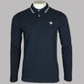 Pretty Green Barton LS Polo Shirt Navy Blue