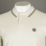 Pretty Green Barton LS Polo Shirt Stone
