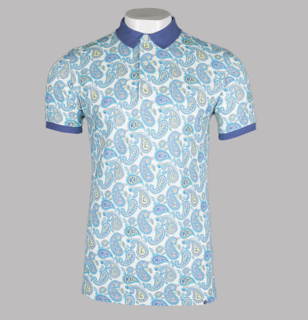 Pretty Green Campbell Paisley Polo Shirt Multi – Bronx Clothing