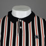 Pretty Green Capella Triple Stripe Polo Black