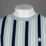Pretty Green Capella Vertical Stripe T-Shirt Light Blue