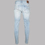 Pretty Green Erwood Slim Fit Jeans Light Blue Wash
