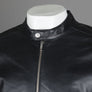 Pretty Green Freeman Leather Jacket Black