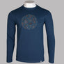 Pretty Green LS Alloway Paisley Logo T-Shirt Navy