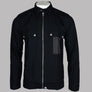 Pretty Green Larman Zip Overshirt Black