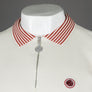Pretty Green Orion Stripe Collar Polo Stone