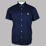 Pretty Green Oxford Short Sleeve Shirt Navy