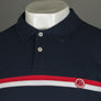 Pretty Green Tilby Chest Stripe Polo Shirt Navy Blue