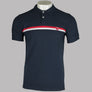 Pretty Green Tilby Chest Stripe Polo Shirt Navy Blue