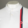 Pretty Green Tilby Vertical Stripe Polo Shirt White