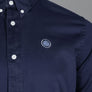Pretty Green Classic Fit Garment Dye Shirt Navy