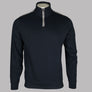 Weekend Offender Miyako 1/4 Zip Sweat Navy Blue