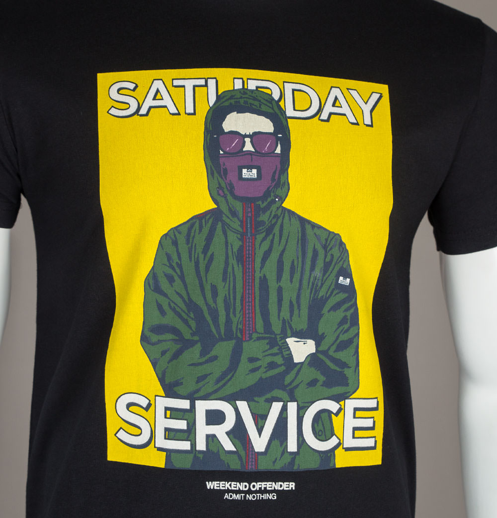 Weekend Offender Saturday Service T-Shirt Black – Bronx Clothing