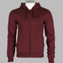 EA7 Full Zip Hooded Sweatshirt Burgundy