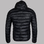 EA7 Quilted Down Hooded Jacket Black/Silver