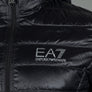 EA7 Quilted Down Hooded Jacket Black/Silver