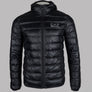 EA7 Quilted Down Hooded Jacket Black/Silver