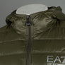 EA7 Quilted Down Hooded Jacket Forest Night