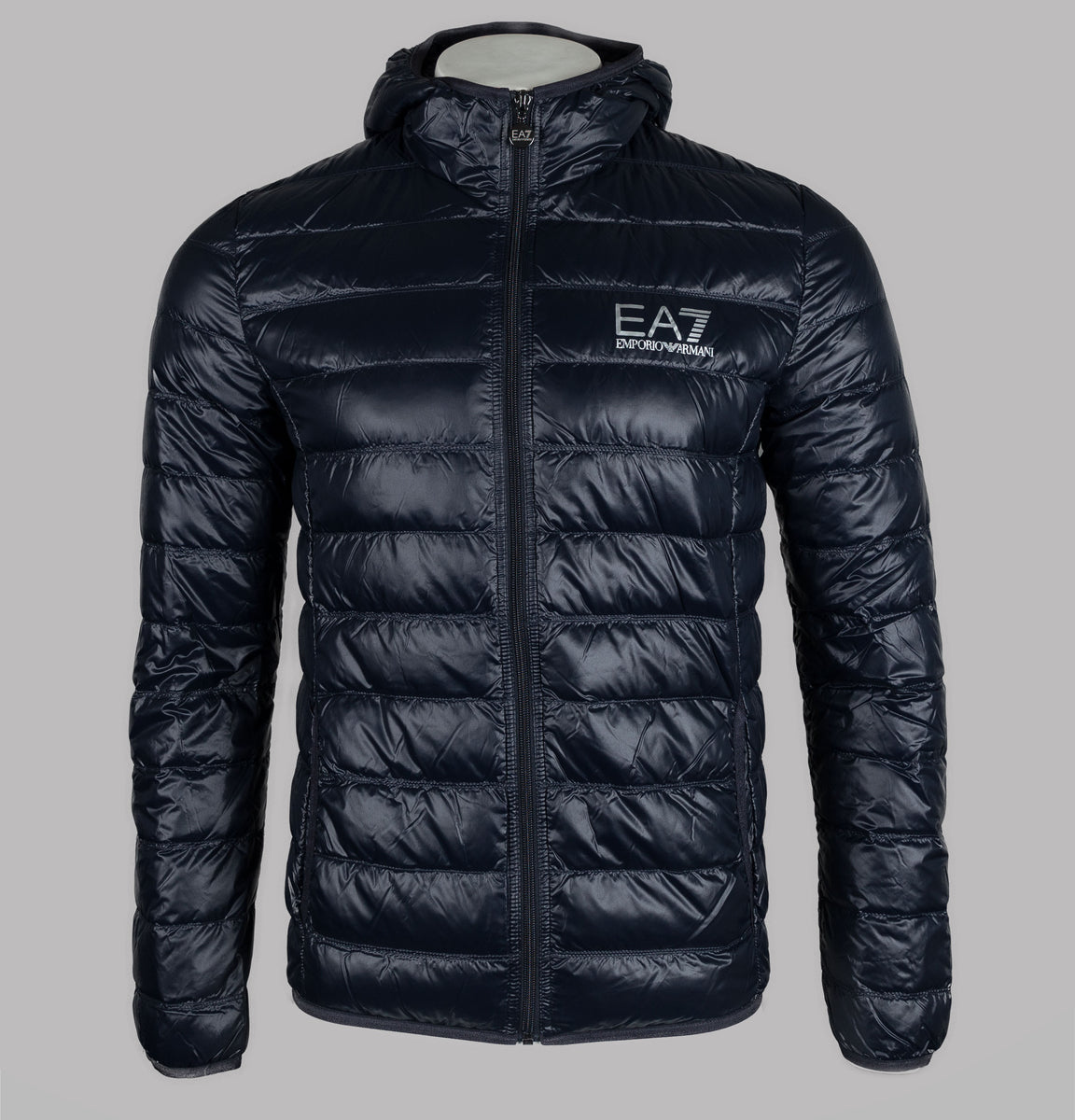 Ea7 bubble jacket blue top