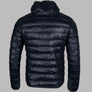 EA7 Quilted Down Hooded Jacket Night Blue