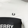 Fred Perry Printed Panel Polo Shirt Snow White