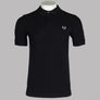 Fred Perry Taped Side Polo Shirt Black