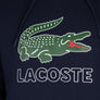 Lacoste Embroidered Signature Logo Hooded Sweatshirt Navy
