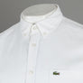 Lacoste Regular Fit Short Sleeve Oxford Shirt White