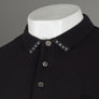 Pretty Green Stud Detail Polo Shirt Black