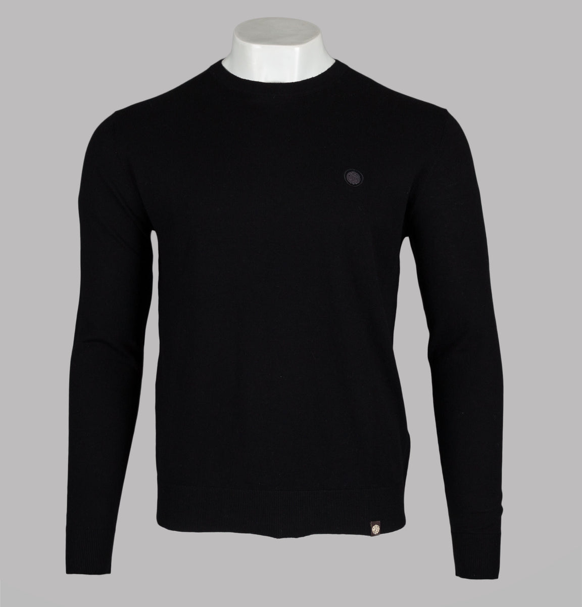 Pretty Green Hinchcliffe Crew Neck Knit Jumper Black