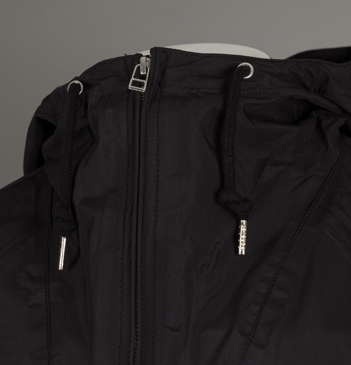 Pretty Green Water Resistant Overhead Hooded Jacket Black