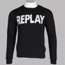 Replay Large Logo Sweatshirt Black