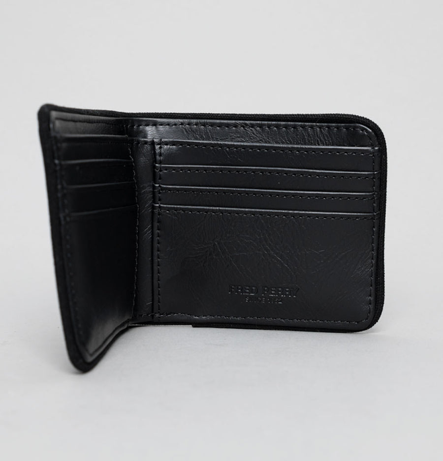 Fred Perry Tonal Billfold Wallet Black