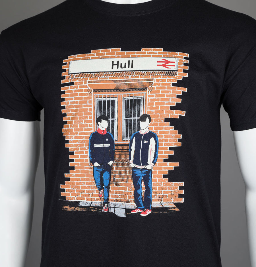 80s Casuals Train Station T-Shirt Black
