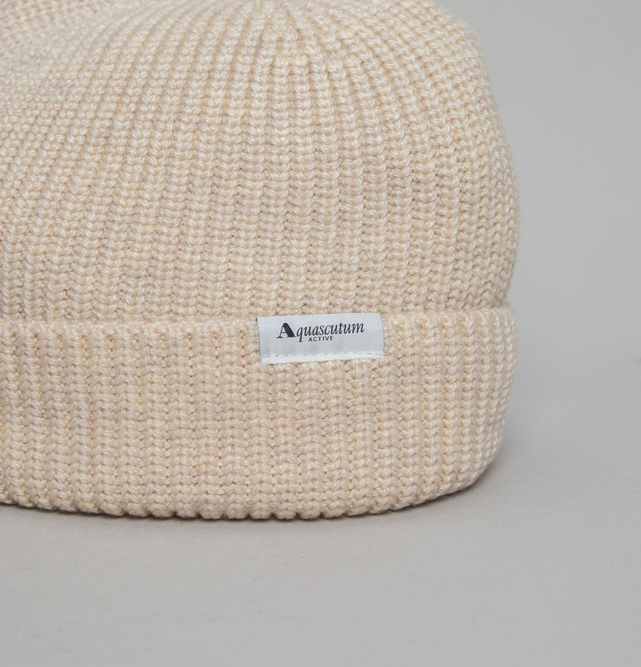 Aquascutum Active Logo Beanie Beige