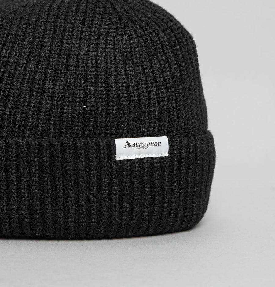 Aquascutum Active Logo Beanie Black