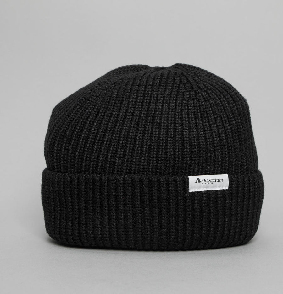 Aquascutum Active Logo Beanie Black