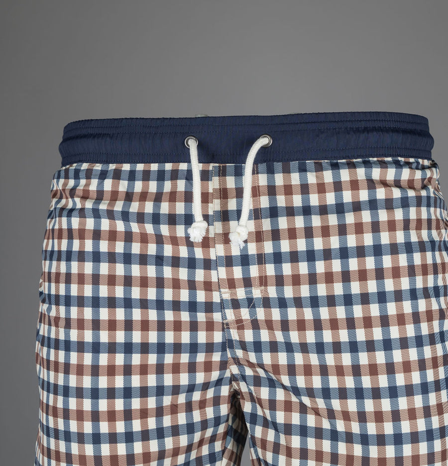 Aquascutum Beach Iconic Volley Check Shorts Club Check