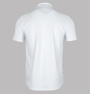Aquascutum Check Patch Polo Shirt White