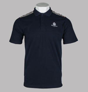 Aquascutum Club Check Details Polo Shirt Navy