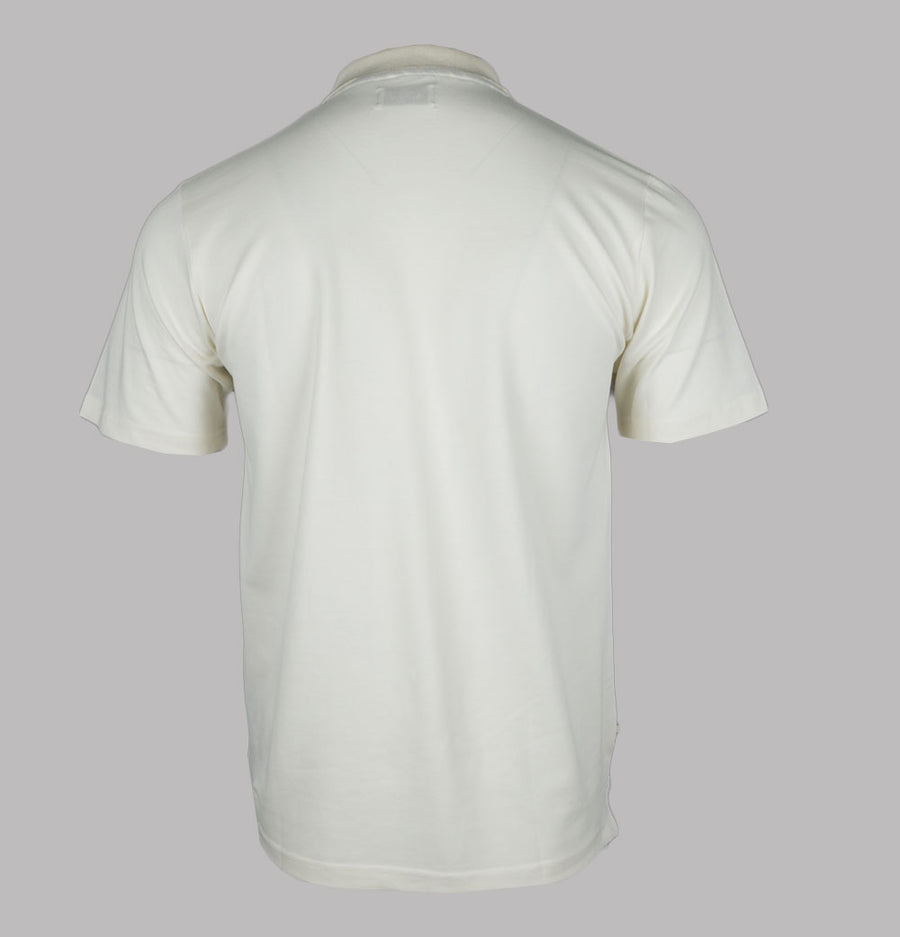 Aquascutum Club Check Details Polo Shirt Old White