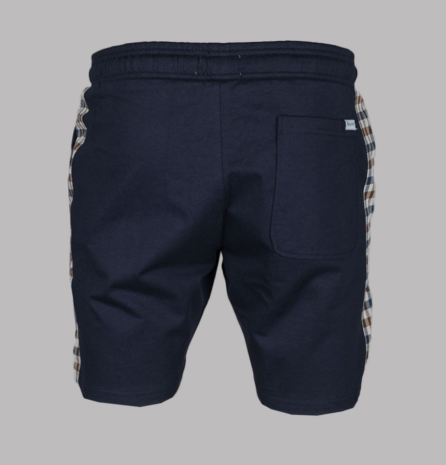 Aquascutum Club Check Details Shorts Navy