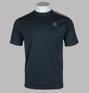 Aquascutum Club Check Details T-Shirt Navy