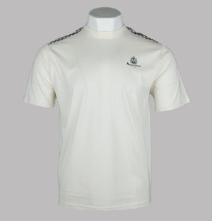 Aquascutum Club Check Details T-Shirt Old White