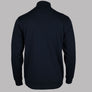 Aquascutum Club Check Shoulder 1/4 Zip Fleece Back Sweatshirt Navy
