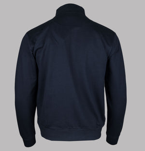 Aquascutum Full Zip Club Check Details Sweatshirt Navy