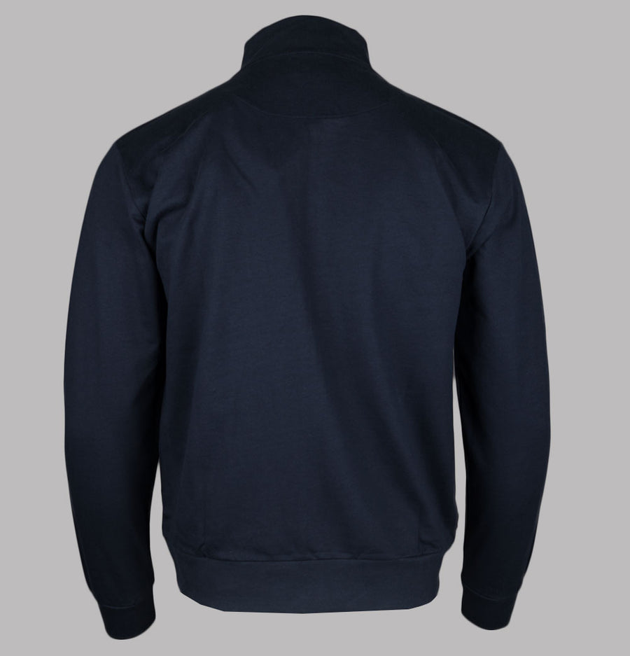 Aquascutum Full Zip Club Check Details Sweatshirt Navy