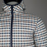 Aquascutum Hooded Lightweight Puffer Jacket Club Check