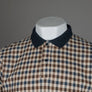 Aquascutum Iconic Check Polo Shirt Navy