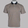 Aquascutum Iconic Check Polo Shirt Navy